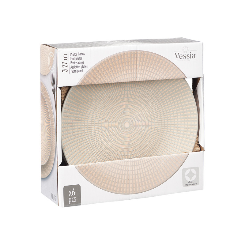 DINNER PLATE ENGRAVED GREY 27 CM