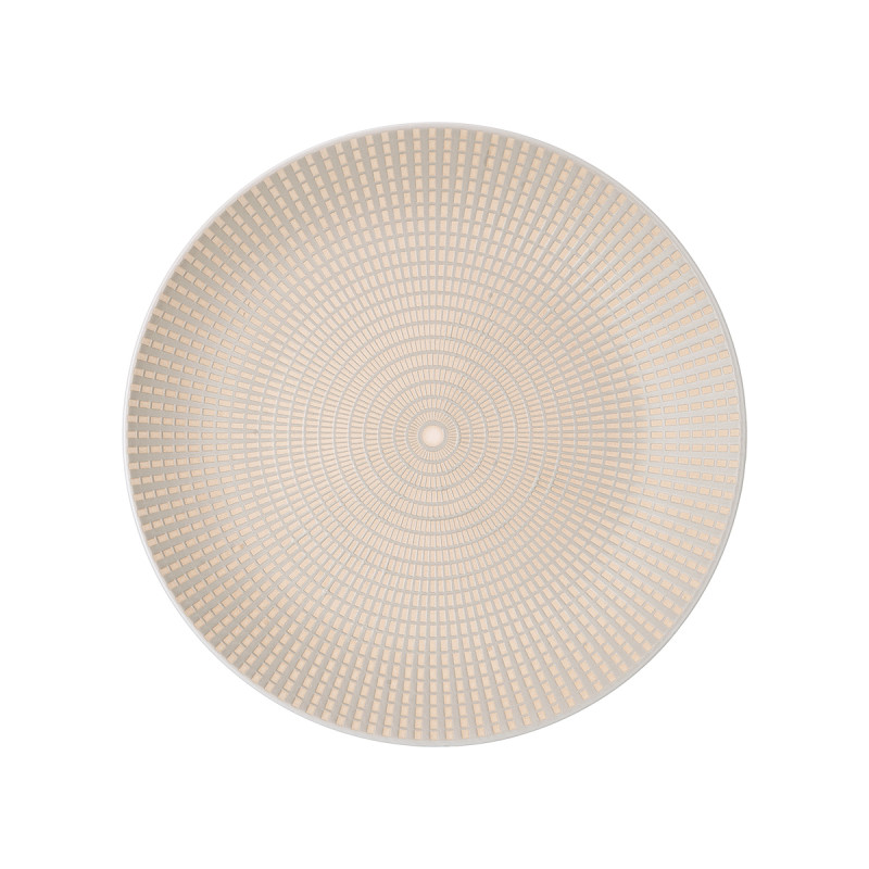 PRATO RASO 27CM GRAVADO CINZENTO