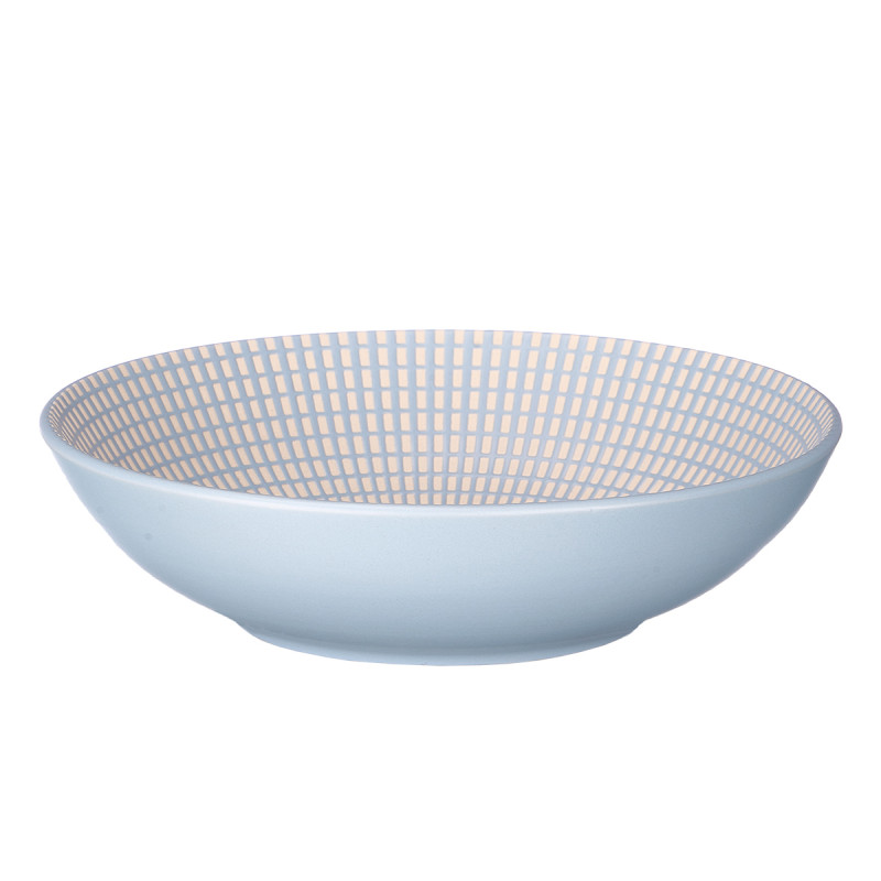 PLATO HONDO 20,5 CM GRABADO AZUL