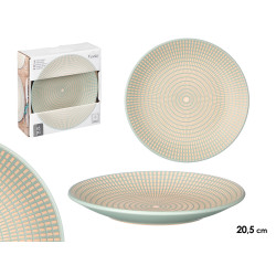 PIATTO DOLCE 20,5 CM INCISO VERDE