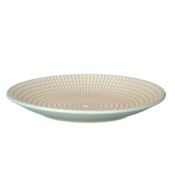 PIATTO DOLCE 20,5 CM INCISO VERDE