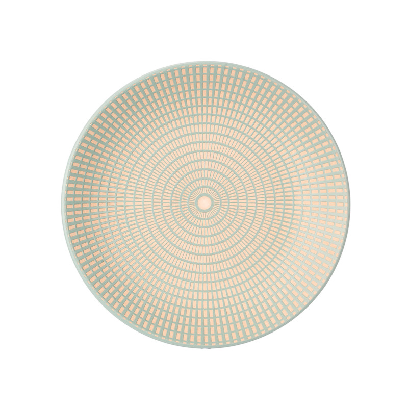 PLATO POSTRE 20,5 CM GRABADO VERDE