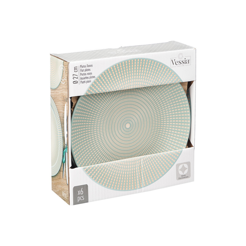 PRATO RASO 27CM GRAVADO VERDE