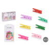 SET OF 13 MULTICOLOUR WOOD CLOTHES PINS SMALL