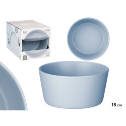 PLATO HONDO 15 CM LISO AZUL