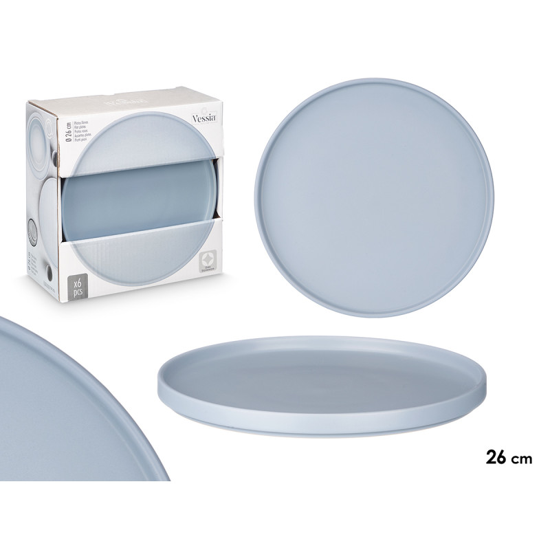 SMOOTH DINNER PLATE 26 CM LIGHT BLUE
