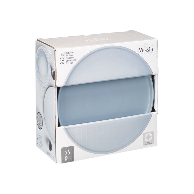 SMOOTH DINNER PLATE 26 CM LIGHT BLUE