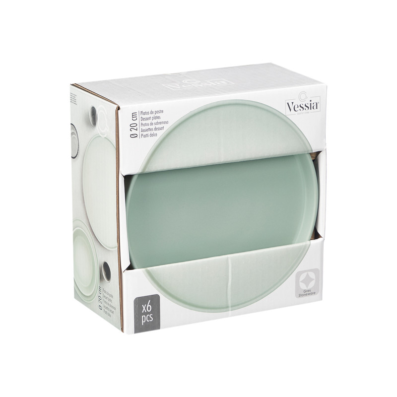 PLATO POSTRE 20 CM LISO VERDE
