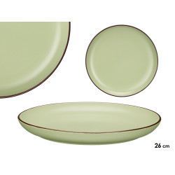 ASSIETTE PLATE 26 CM VERT OLIVE