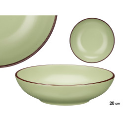 PLATO HONDO 20 CM VERDE OLIVA