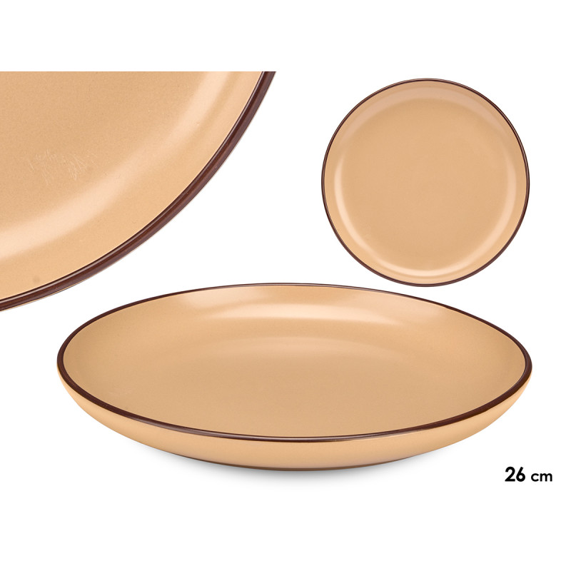 FLAT PLATE 26CM BEIGE