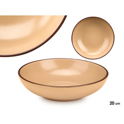 PLATO HONDO 20 CM BEIGE