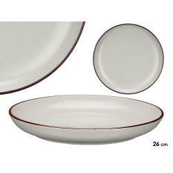 ASSIETTE PLATE 26 CM GRIS