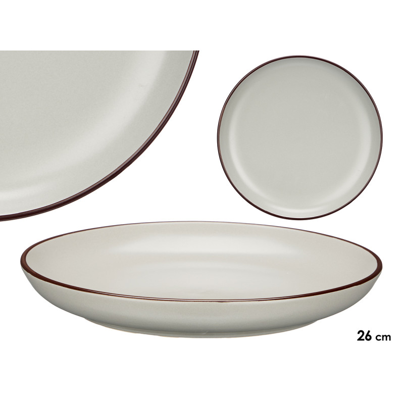 ASSIETTE PLATE 26 CM GRIS