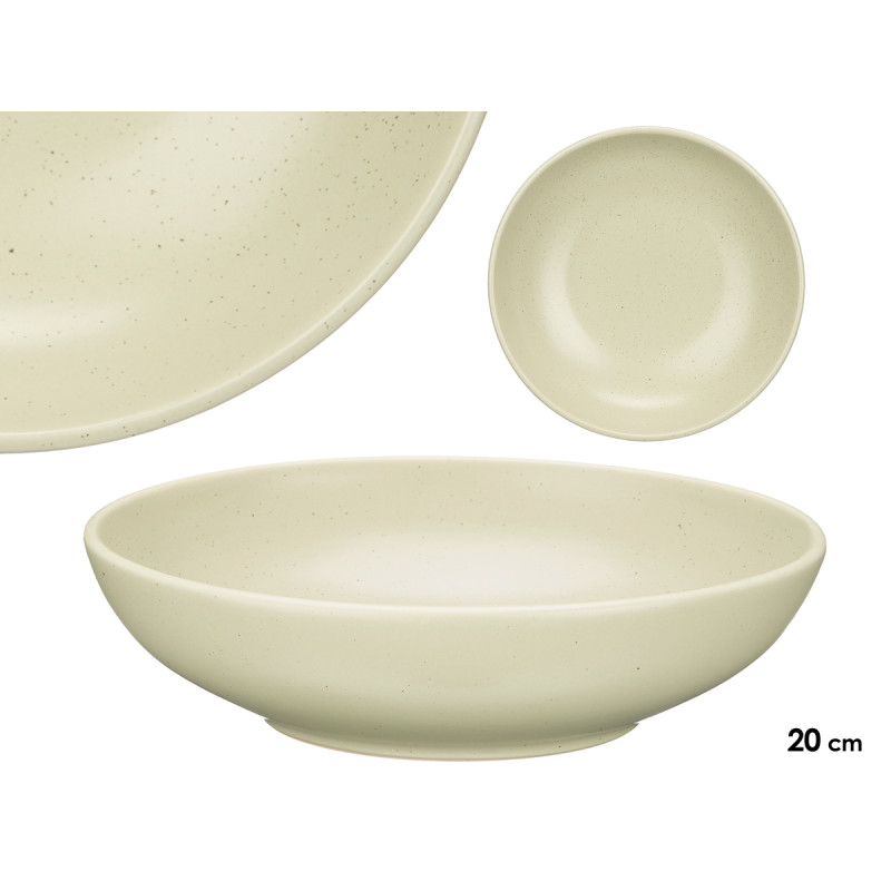 PIATTO FONDO 20 CM PUNTEG VERDE CHIARO