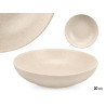 PLATO HONDO 20 CM MOTEADO CREMA