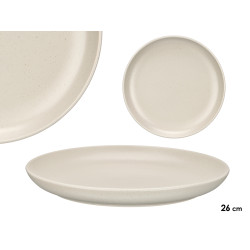 PRATO RASO 26 CM CINZENTO CLARO