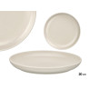 PIATTO DOLCE 20 CM PUNTEGGIATO GRIGIO CHIARO 