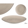 ASSIETTE PLATE 27 CM SPIRAL GRIS