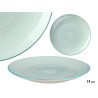 FLAT PLATE 27CM BLUE SPIRAL