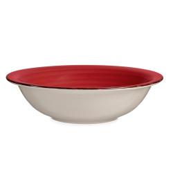 PRATO FUNDO GRES VERMELHO BORDA 21CM