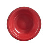 PLATO HONDO GRES ROJO BORDE 21CM