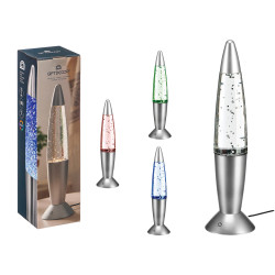 LAMPARA PURPURINA GRIS RGB