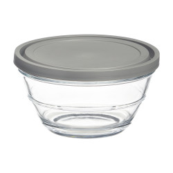 SET 5 ROUND LUNCH BOXES GRAY