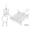 PARRILLA DOBLE ZINCADA 30 X 30 CM