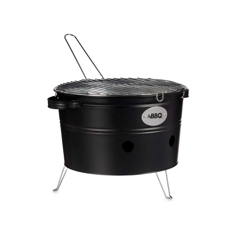 BARBACOA PORTATIL CUBO 35CM COLOR NEGRO