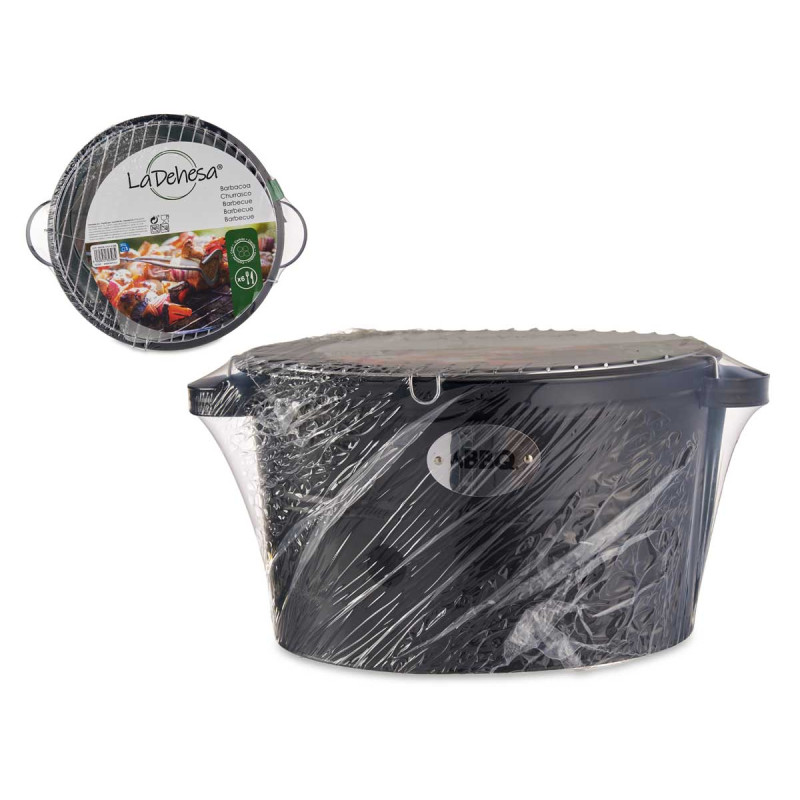 35CM BLACK PORTABLE BARBECUE BUCKET  