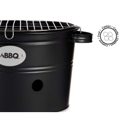 BARBECUE PORTABLE SEAU 35CM COULEUR NOIR