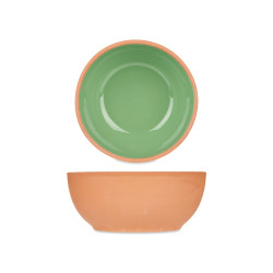 TIGELA DE BARRO 20CM VERDE