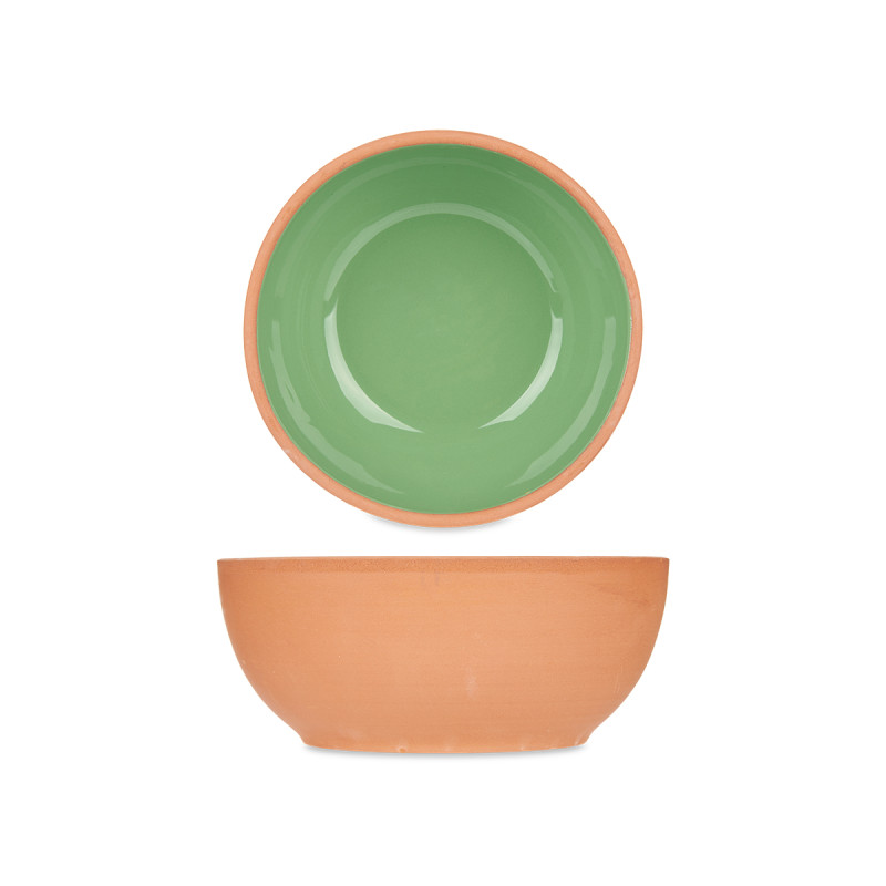 CIOTOLA TERRACOTTA 20CM COLORE VERDE
