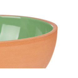 BOL TERRE CUITE 20CM VERT