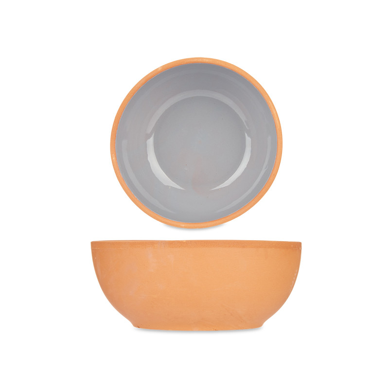 EARTHENWARE BOWL 20CM GREY