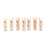 SET OF 15 NATURAL WOOD CLOTHES PINS SMALL