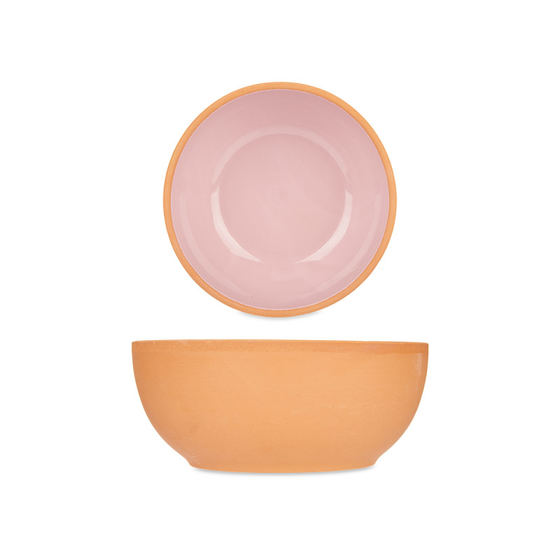 BOWL BARRO 20CM COLOR ROSA