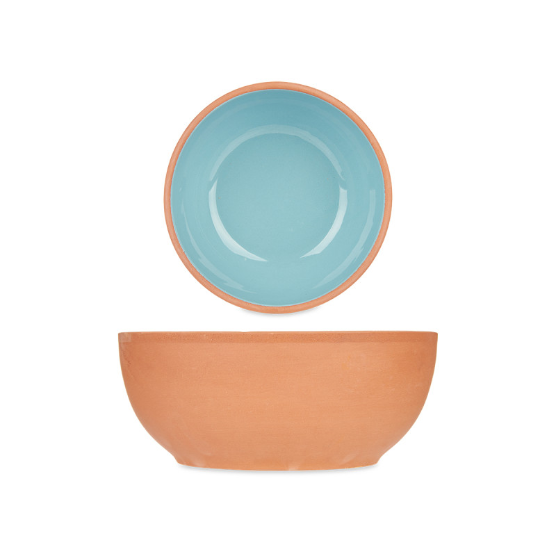 CIOTOLA TERRACOTTA 20CM COLORE TURCHESE