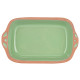 CASSEROLE TERRE CUITE RECTANGULAR POIGNE 23CM VERT