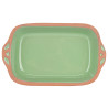 CASSERUOLA TERRACOTTA RETTANG MANICI 23CM VERDE