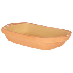 CASSERUOLA TERRACOTTA RETTANG MANICI 23CM GIALLO