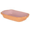 CASSERUOLA TERRACOTTA RETTANG MANICI 23CM ROSA