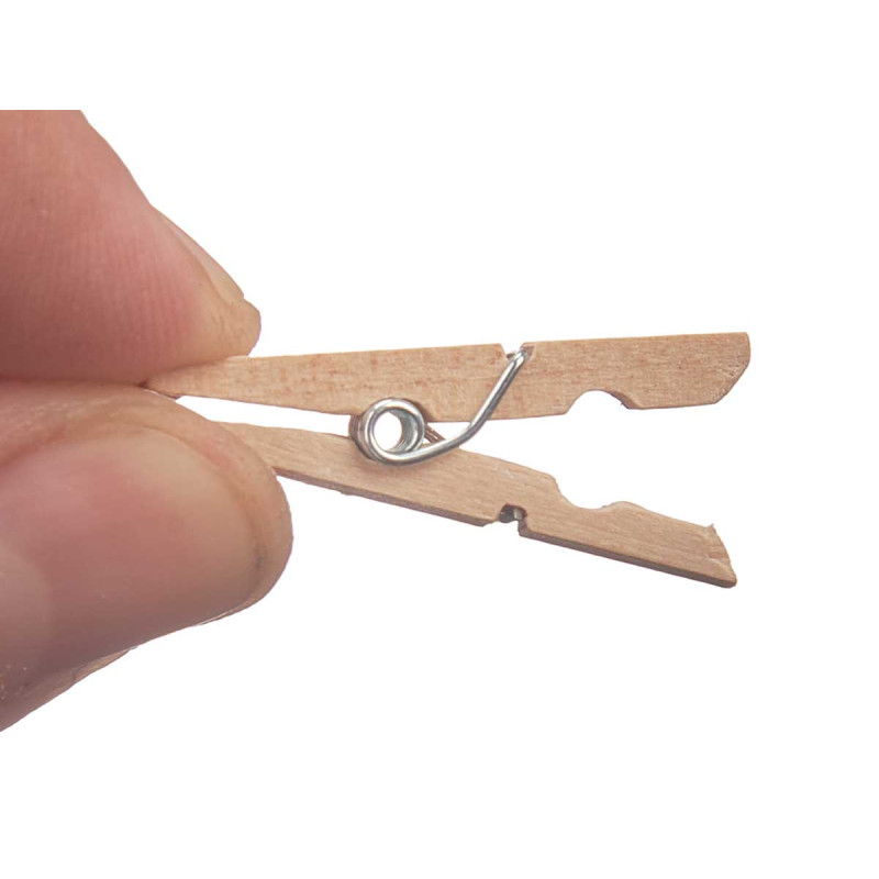 SET 15 PINCES EN BOIS NATUREL PETIT