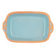 CASSERUOLA TERRACOTTA RETTANG MANICI 23CM TURCHESE
