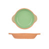 CASSERUOLA TERRACOTTA ROTONDA MANICI 20CM VERDE
