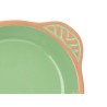 CASSEROLE TERRE CUITE ROND POIGNE 20CM VERT
