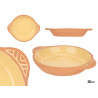 CASSEROLE TERRE CUITE ROND POIGNE 20CM JAUNE