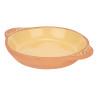 CASSEROLE TERRE CUITE ROND POIGNE 20CM JAUNE