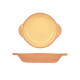 CASSEROLE TERRE CUITE ROND POIGNE 20CM JAUNE